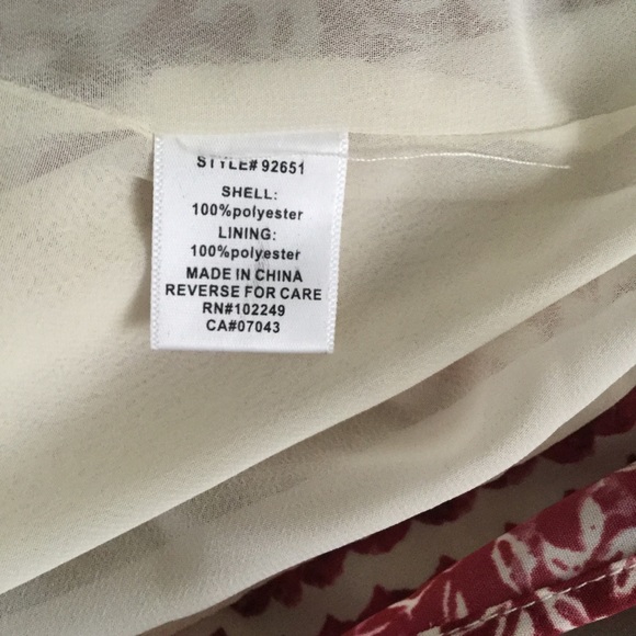 Skies Are Blue Tribal burgundy print dress, SZ XS - Picture 4 of 5